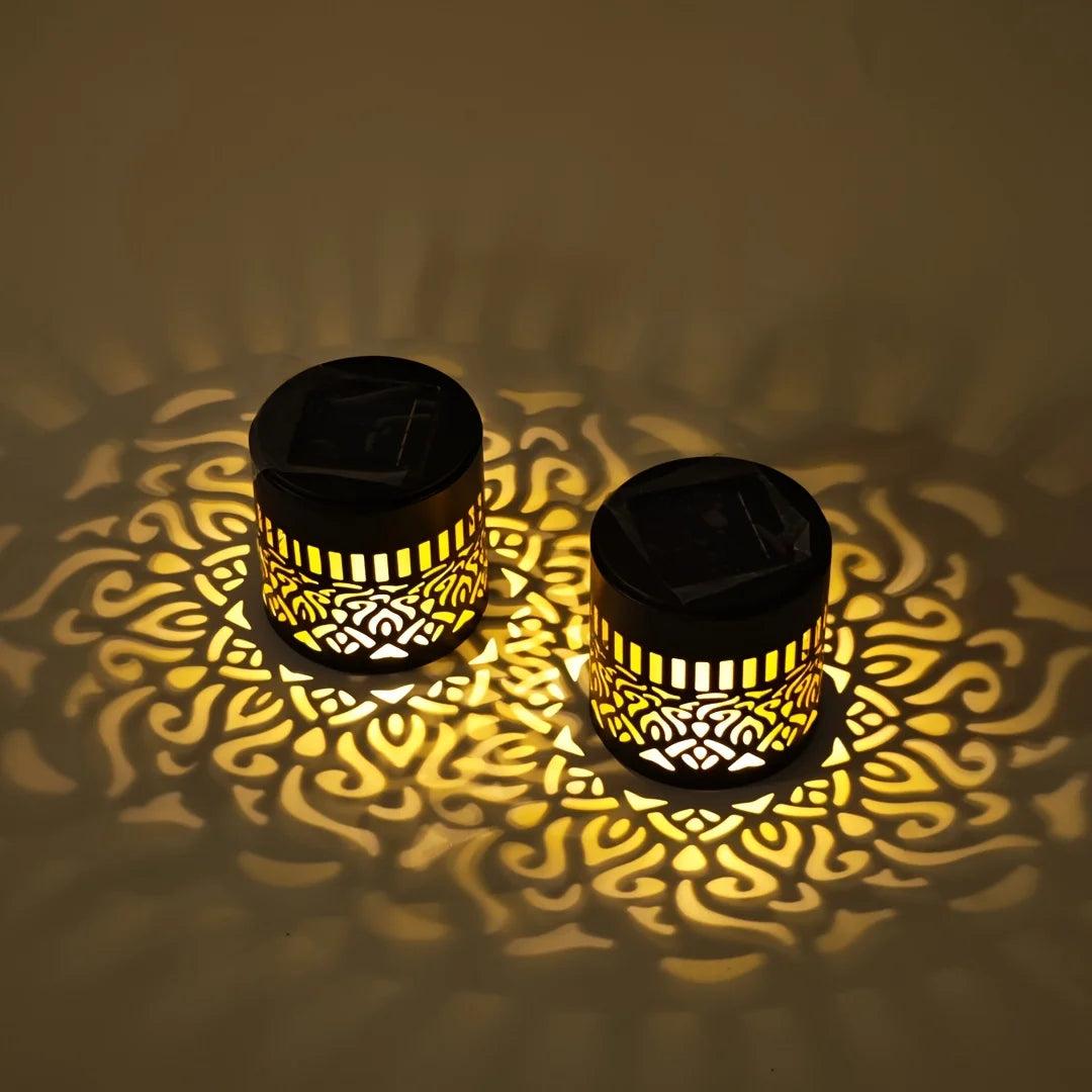 Mandala Solar-Powered Wall Lantern