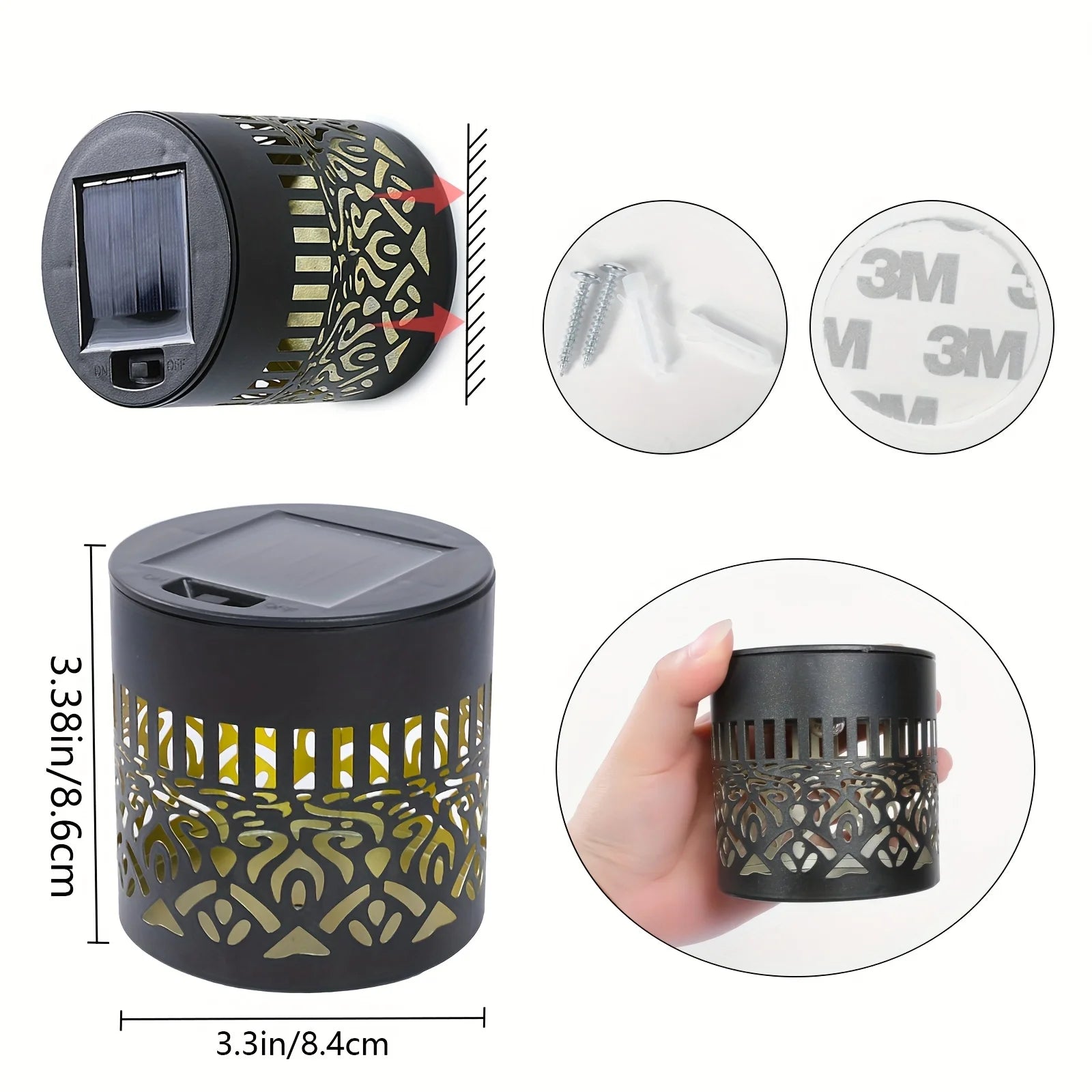 Mandala Solar-Powered Wall Lantern