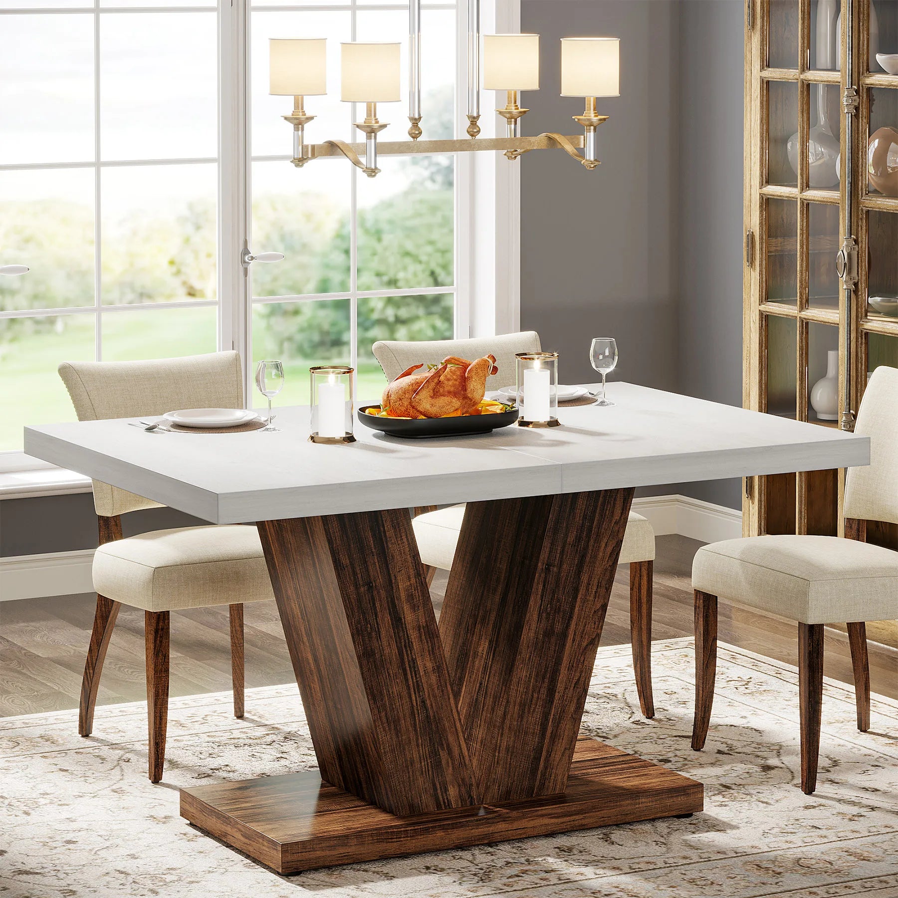 Tribesigns Dining Table for 4-6