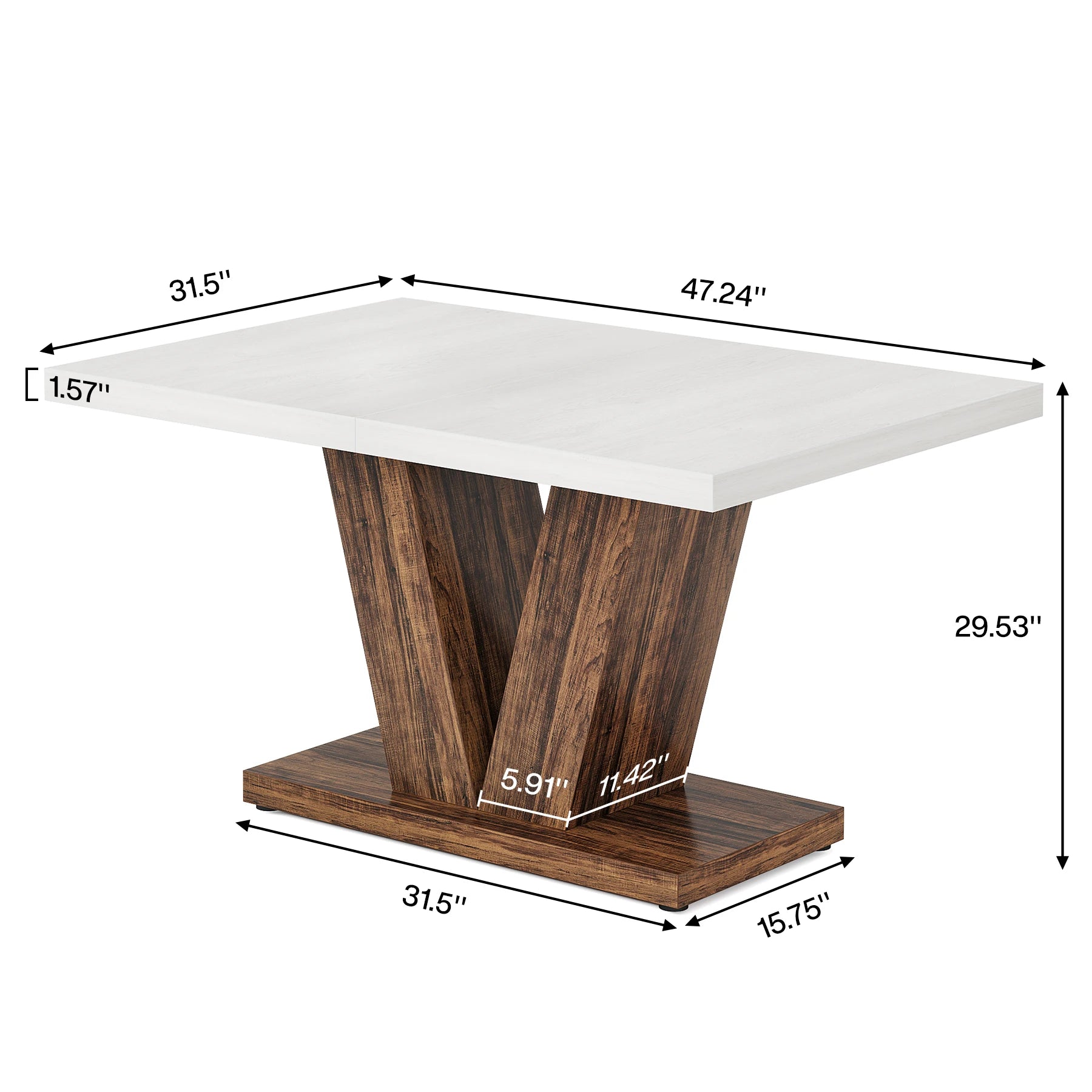 Tribesigns Dining Table for 4-6