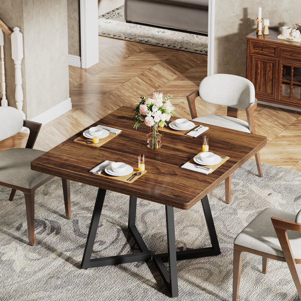 Tribesigns Square Dining Table for 4