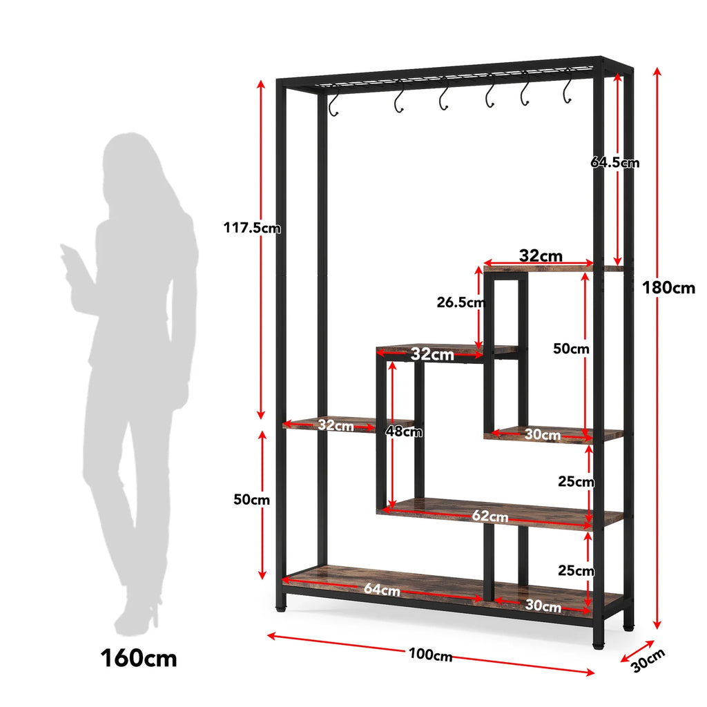 Tribesigns 5 Tiers Indoor Plant Stand w/10  Hanging Hooks